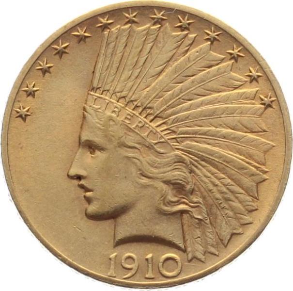 USA 10 $ 1910 o. Mzz. - Indianer